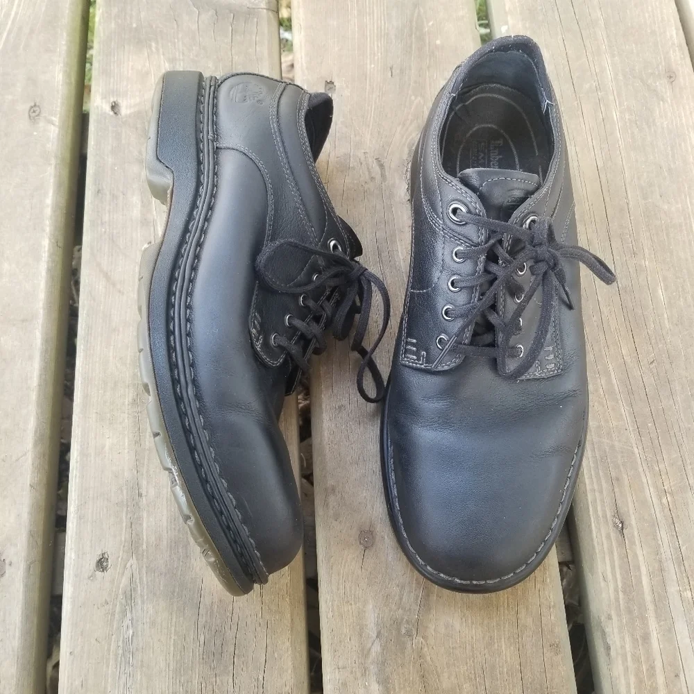 Timberland Madison Summit Double‎ Welt Comfort Oxfords Black Leather Mens 11.5